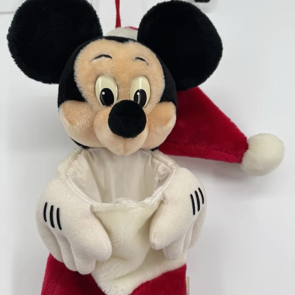 Vtg NWOT Mickey Mouse Plush 3D Christmas Stocking Disneyland Walt Disney World - Picture 2 of 5